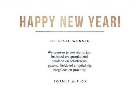 Nieuwjaarskaart stijlvol geometrisch goud foto 3