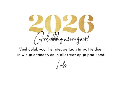 Nieuwjaarskaart vol gelukssymbolen vrolijk illustraties 3