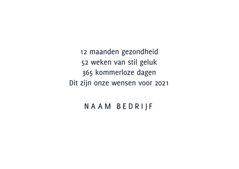 Nieuwjaarskaart - zakelijk - 2021 en geometrisch 3