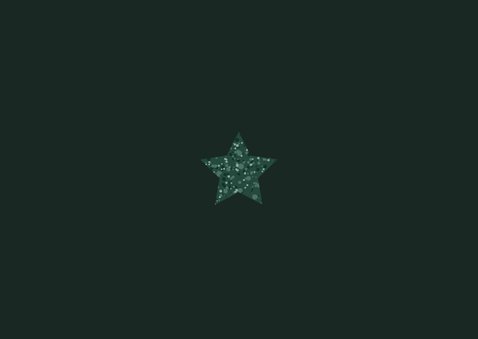 Nieuwjaarskaart zakelijk 2021 groen sparkle ster Achterkant