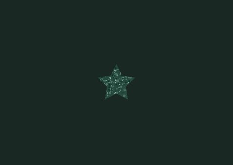 Nieuwjaarskaart zakelijk 2026 groen sparkle ster Achterkant