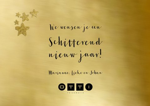 Nieuwjaarskaart zakelijk foto op goud 3