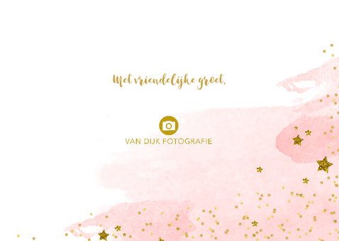 Nieuwjaarskaart zakelijk tekst aquarel glitter 3