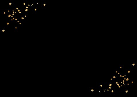 Nieuwjaarskaart zwart goudlook confetti 2021 2