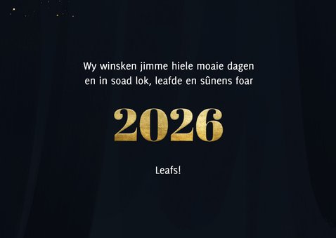 Nieuwjaarskaartje Fries 'in soad ljochtpuntsjes foar 2026' 3
