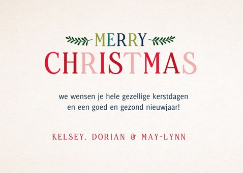 Nostalgische kerstkaart met leuke kerst illustraties 3