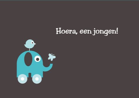 Olifantje op wieltjes, blauw 3