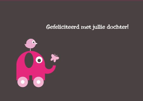 Olifantje op wieltjes, roze 3