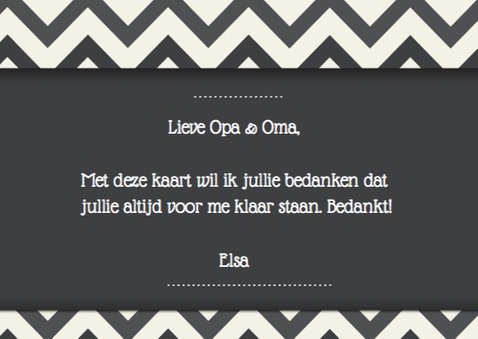 Opa en Oma dag Zigzag Foto 3