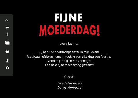 Originele film trailer moederdag kaart met eigen foto 3