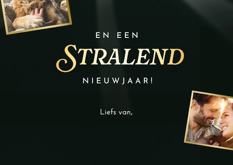 Originele kerstkaart met discobal 'stralende feestdagen!' 3