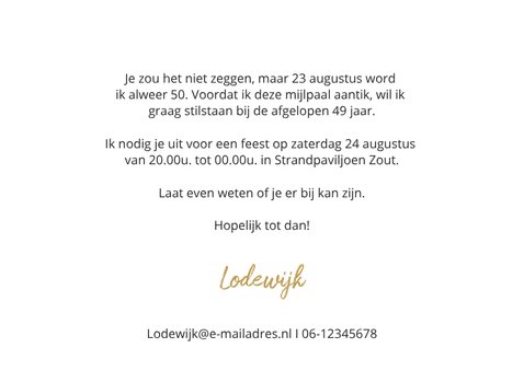 Originele uitnodiging verjaardag 50 jaar confetti 3