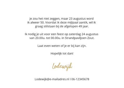 Originele uitnodiging verjaardag 50 jaar confetti 3
