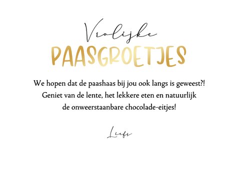 Paaskaart vrolijk kleurrijk paaseitjes paasgroetjes 3