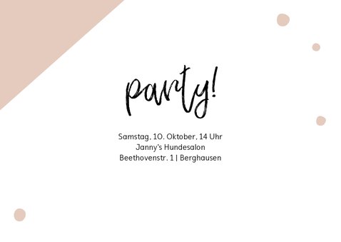 Partyeinladung Let's Party Foto & Konfetti 2