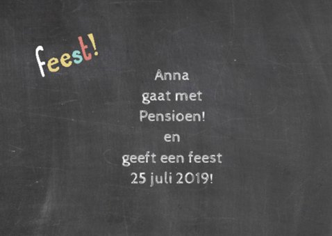 pensioen uitnodiging ligstoel 2