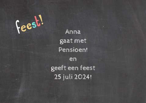 pensioen uitnodiging ligstoel 2