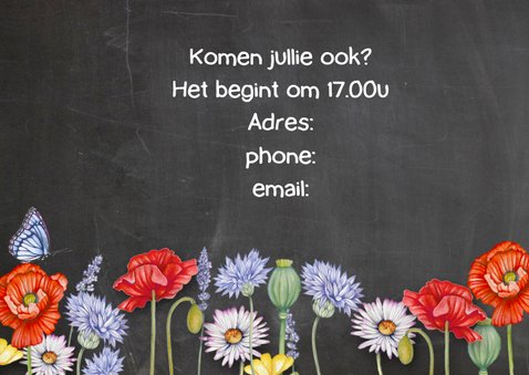 Pensioenfeest krijtbord 3