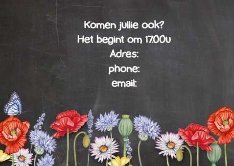 Pensioenfeest krijtbord 3