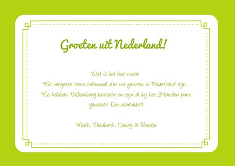 Persoonlijke vakantiekaart NL 3