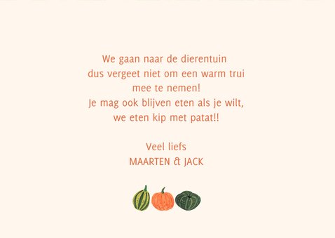Pompoenen uitnodiging herfst feest Halloween 3