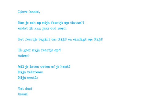 Raket uitnodiging jongen 3