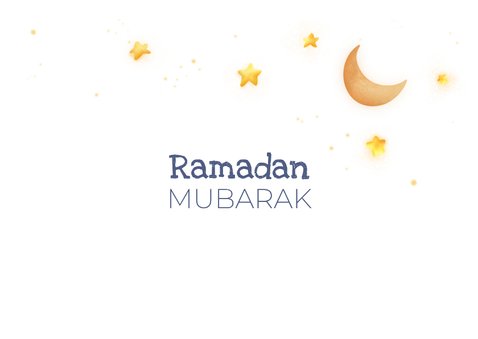 Ramadan Mubarak wenskaart schattige beer en krokodil 2