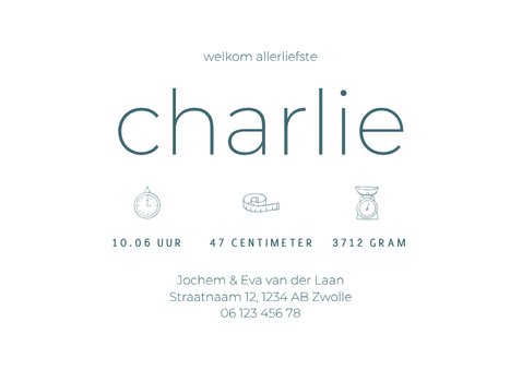 Rechthoekig geboortekaartje blauw groen patroon ruimte raket 3