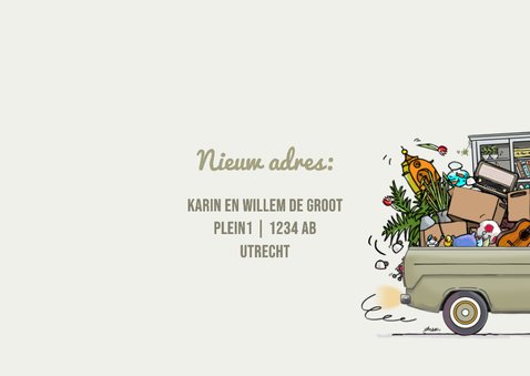 Retro pickup verhuiskaart 3