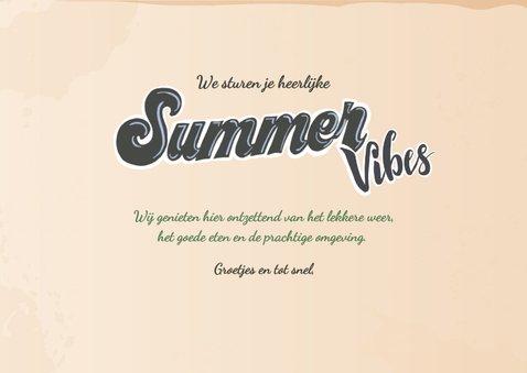 Retro vakantiekaart wij sturen summervibes 3