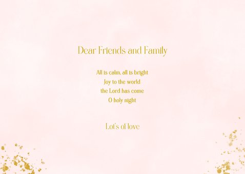 Romantische kerstkaart met engeltjes peace and love 3