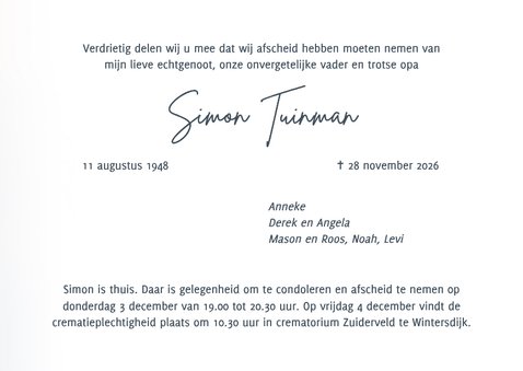 Rouwkaart foto riethalmen en neutrale achtergrond 3