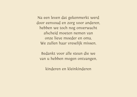 rouwkaart herinner mij met foto 3