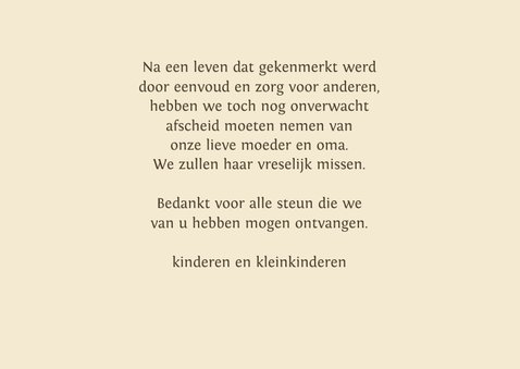 rouwkaart herinner mij met foto 3