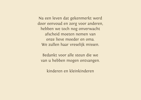 rouwkaart herinner mij met foto 3