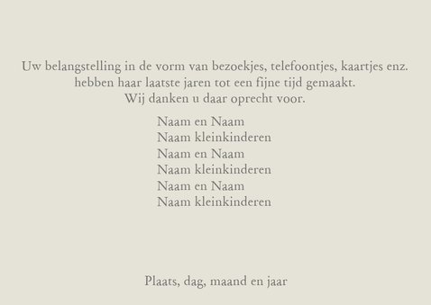 Rouwkaart kader met foto en tekstvoorstel 3