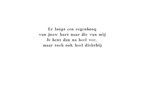 Rouwkaart met foto - regenboog hart 3