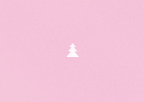 Roze kerstkaartje met humor feliz navidad babe Achterkant