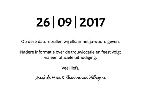 Save our date grafisch 3