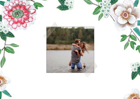 Save the date bloemen botanisch met foto's 2