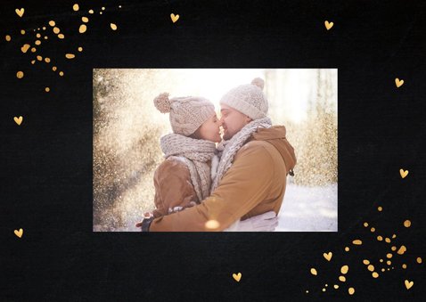 Save the Date kaart gouden confetti 2