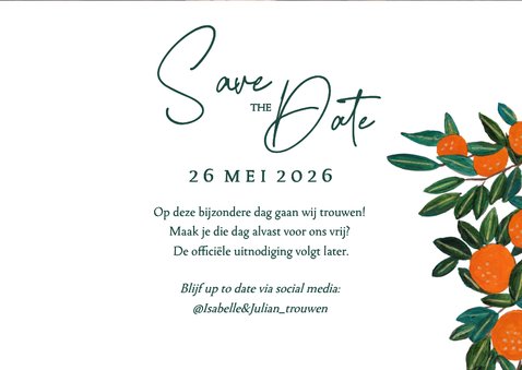 Save the Date kaart mediterraanse bruiloft zomer 3