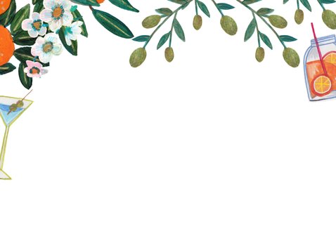 Save the Date kaart mediterraanse zomer 2