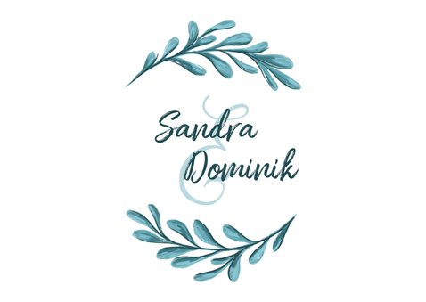 Save-the-Date-Karte zur Hochzeit mit gemalten Zweigen 2