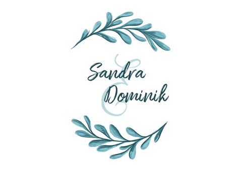 Save-the-Date-Karte zur Hochzeit mit gemalten Zweigen 2