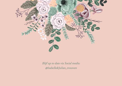 Save the Date minimalistisch klassiek bloemen 2