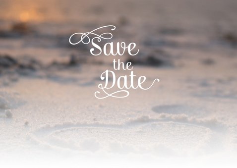 Save the date strand met hart 2