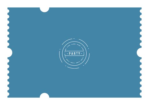 Save the date ticket modern grafisch verjaardag feestje foto Achterkant