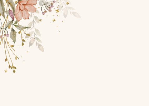SavetheDate kaart bloemen in herfsttinten 2