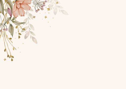 SavetheDate kaart bloemen in herfsttinten  2